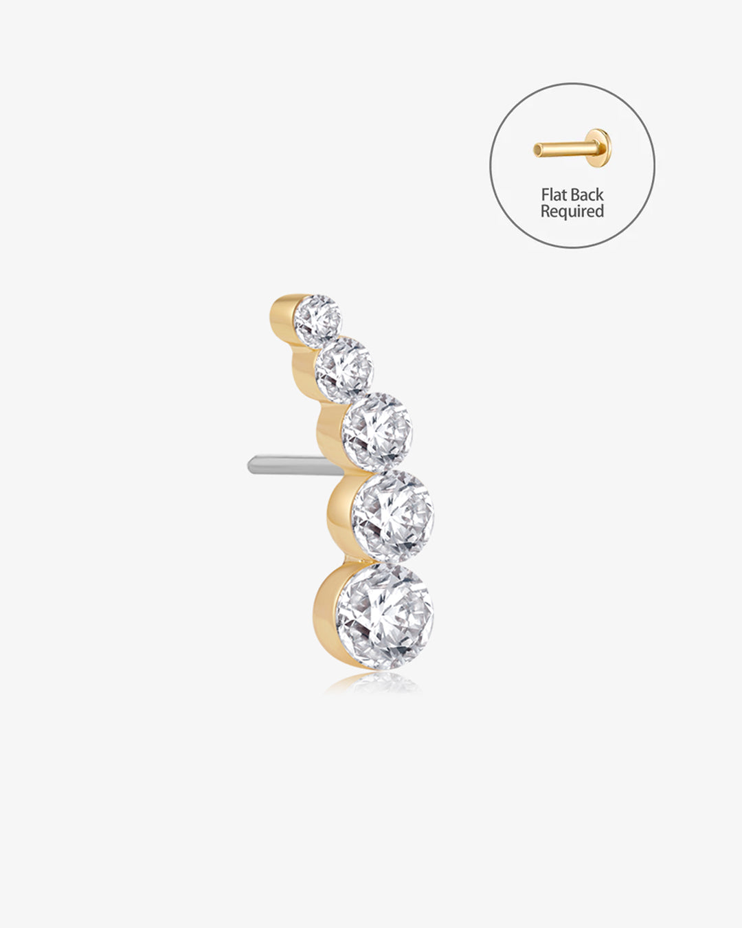 Graduated Lab-Grown Diamond Curve Threadless End