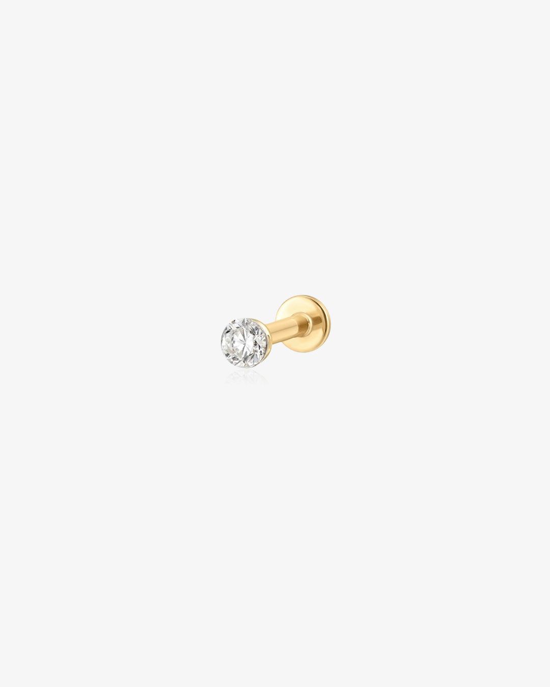 Round Lab Grown Diamond Flatback Stud