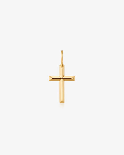Faceted Cross Charm