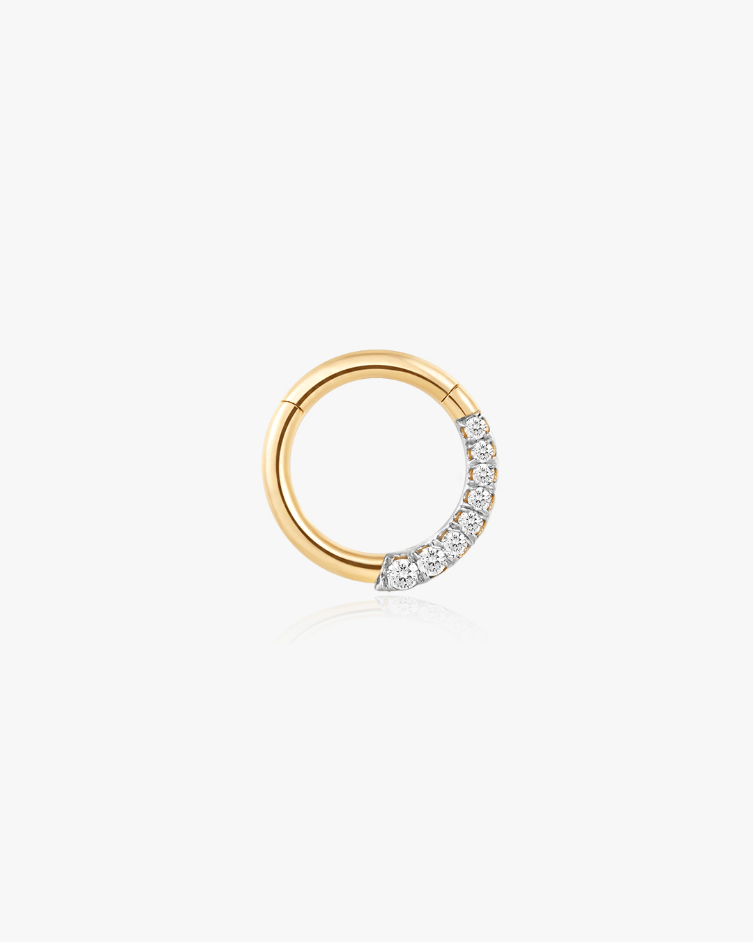 DICARRO | Two-Tone Pave Lab Grown Diamond Clicker Earring