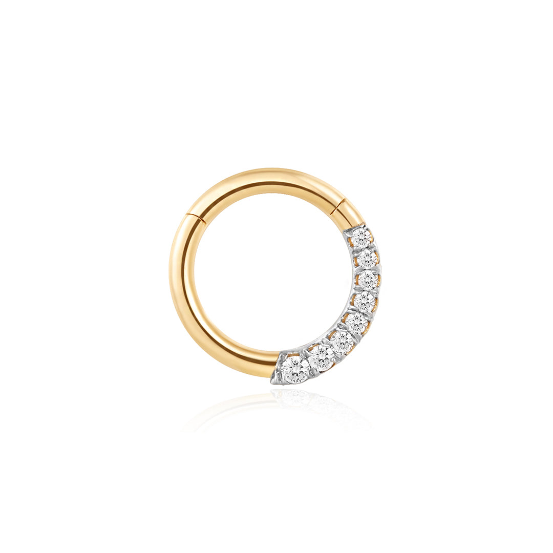 DICARRO | Two-Tone Pave Lab Grown Diamond Clicker Earring
