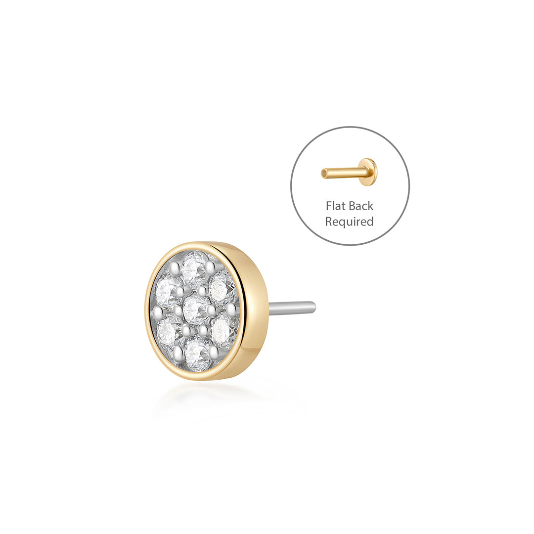 PRADIA | Lab Grown Diamond Threadless Flatback Earring