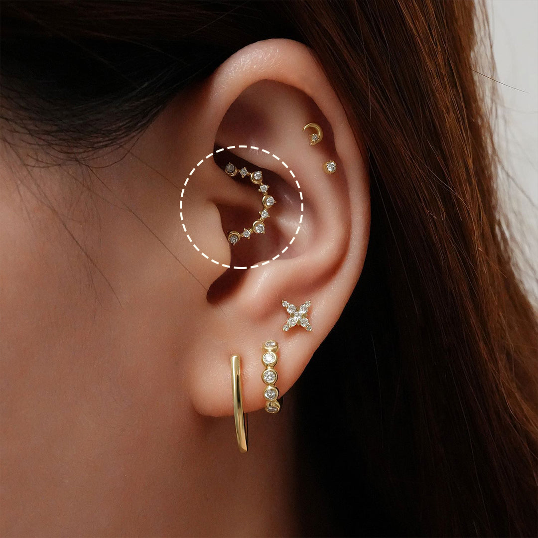 AMARA | Bezel Half Moon Lab Grown Diamond Clicker