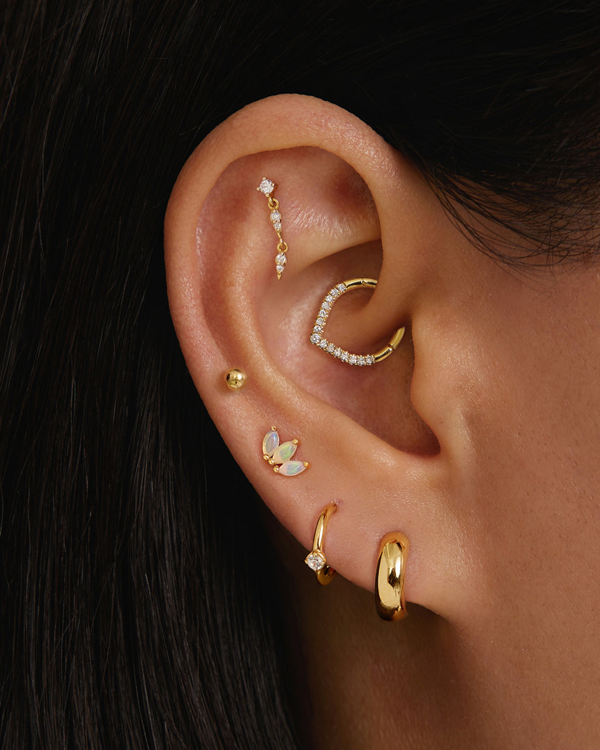REAGAN | Lab Grown Diamond Dangling Threadless Flatback Earring