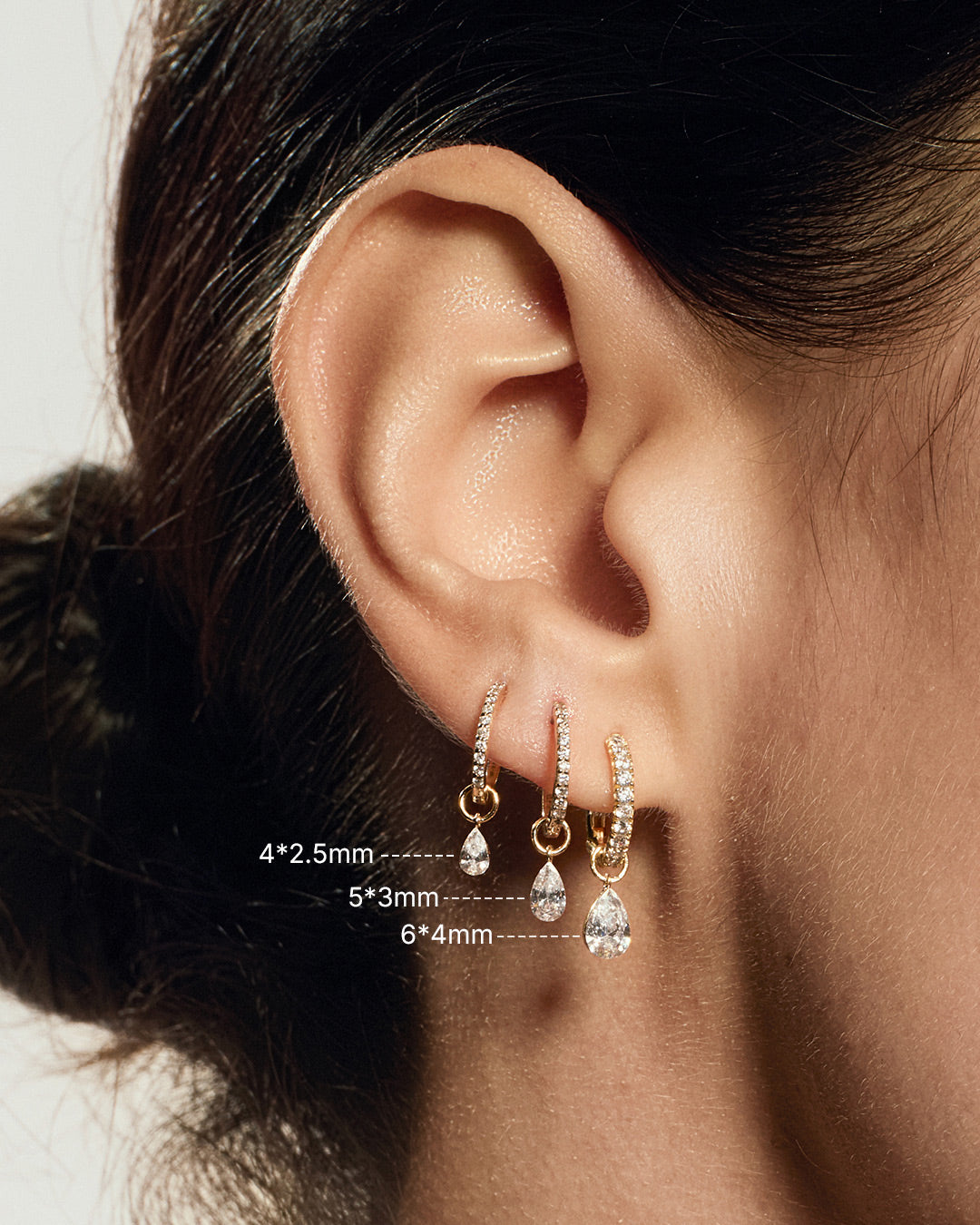 Pear Lab Grown Diamond Earring Charm