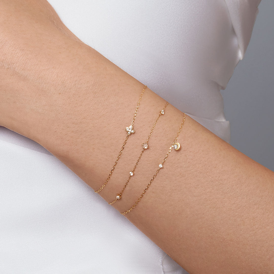 ROSALIND | Half Moon Bezel Lab Grown Diamond Bracelet