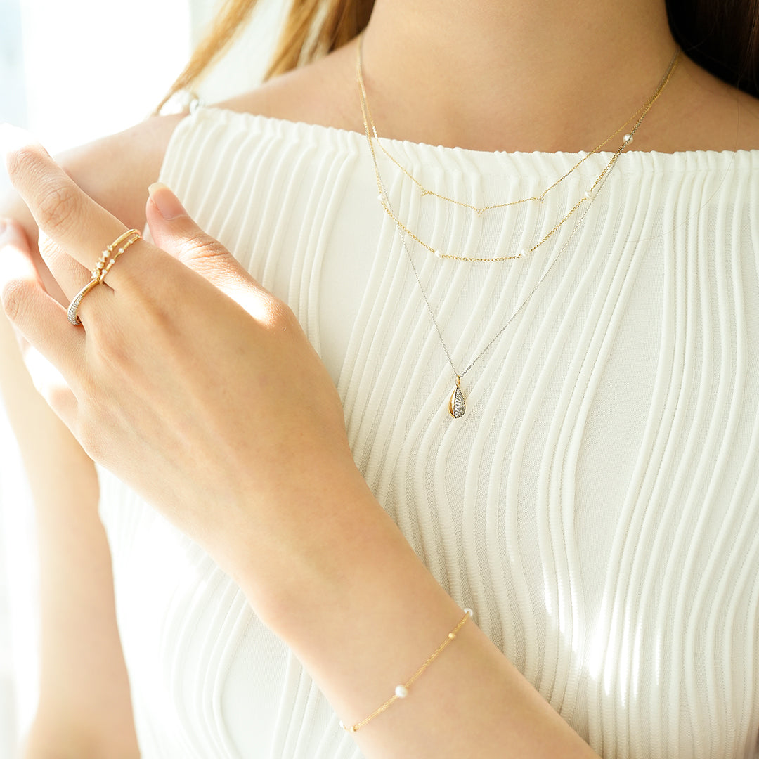 GILEA | Two-Tone Pave Lab Grown Diamond Necklace