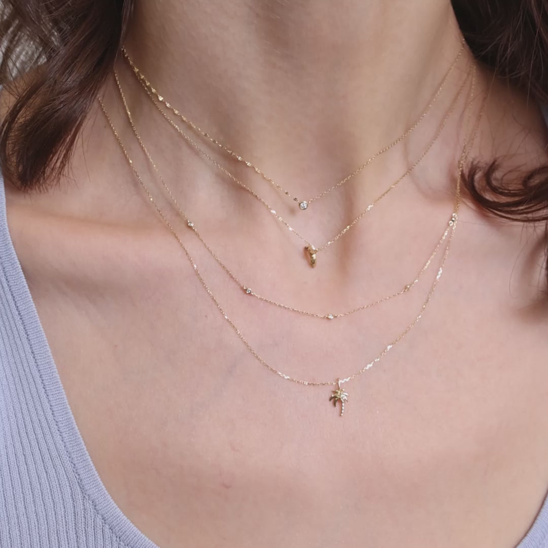 Diamond & Vibrant Paradise Charm Necklace Set