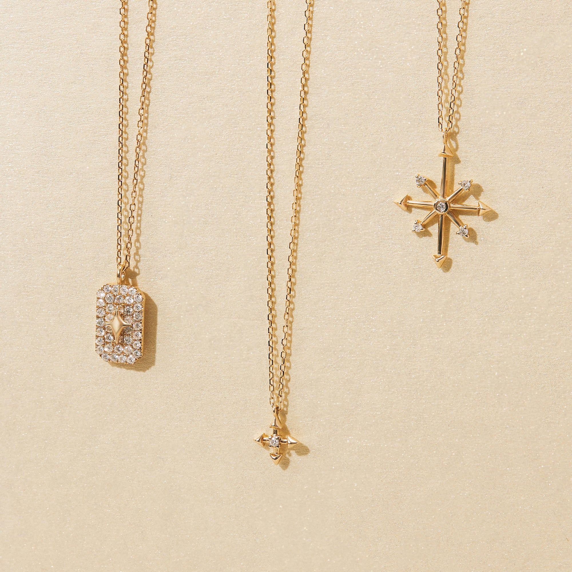 CANDIE | Diamond Octagram Star Necklace Necklaces AURELIE GI