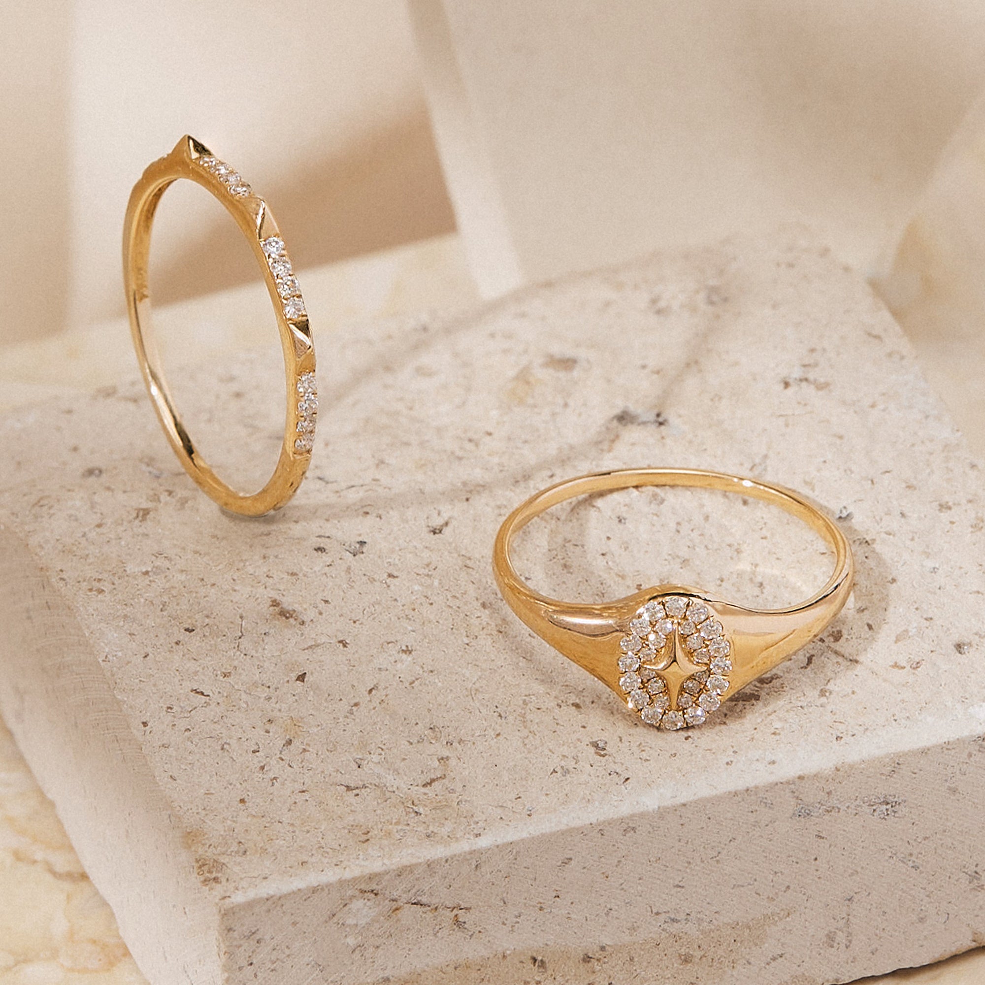 NEPTUNE | Diamond Constellation Stackable Band Rings AURELIE GI