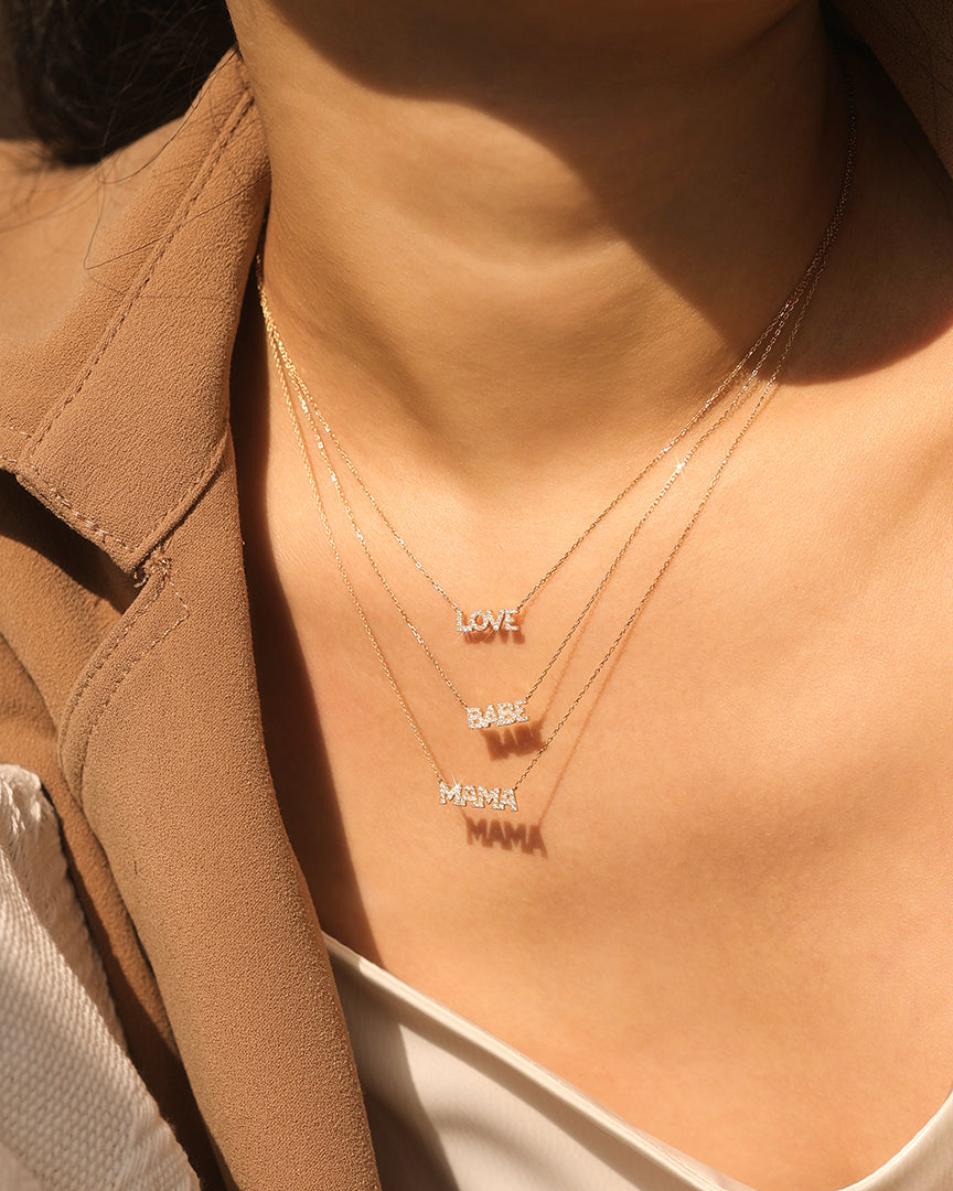 Babe| Diamond Necklace Necklaces AURELIE GI