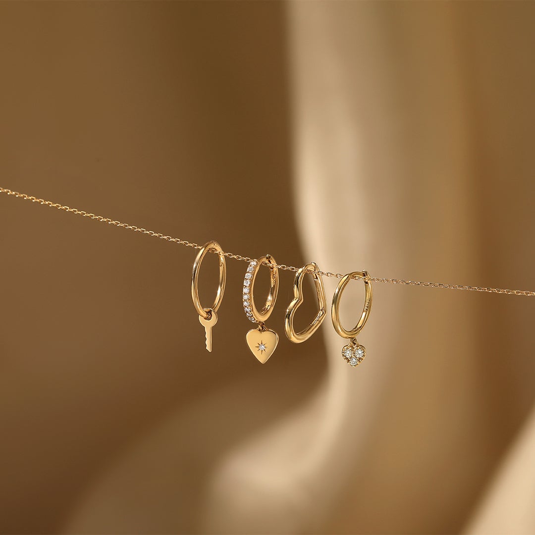 JUlLIETTE | Single Heart-Shaped Hoop Hoops & Huggies AURELIE GI