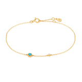 AMINA | Turquoise & White Sapphire Bracelet Bracelets AURELIE GI 