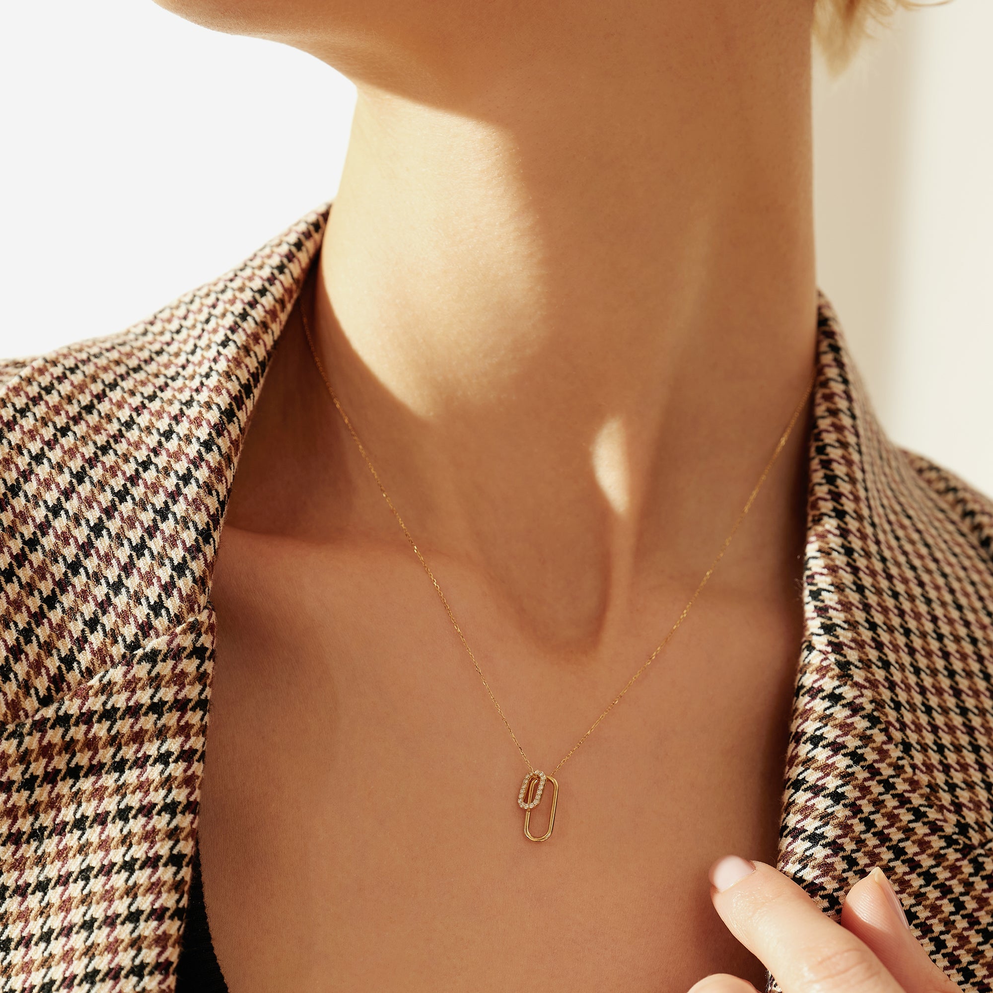LOUISA | Single Diamond Paper Clip Charm Earring Charms AURELIE GI