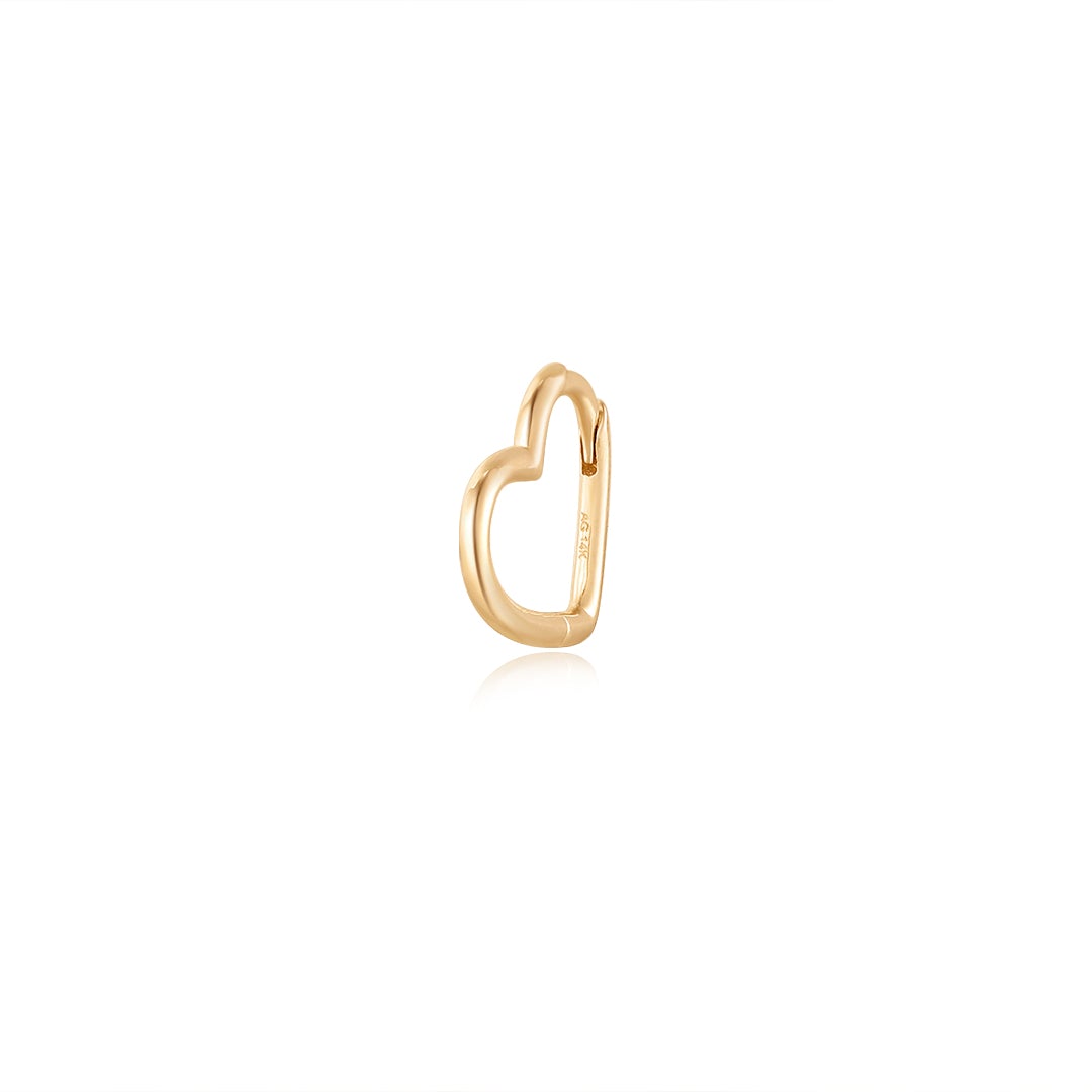 JUlLIETTE | Single Heart-Shaped Hoop Hoops & Huggies AURELIE GI Yellow