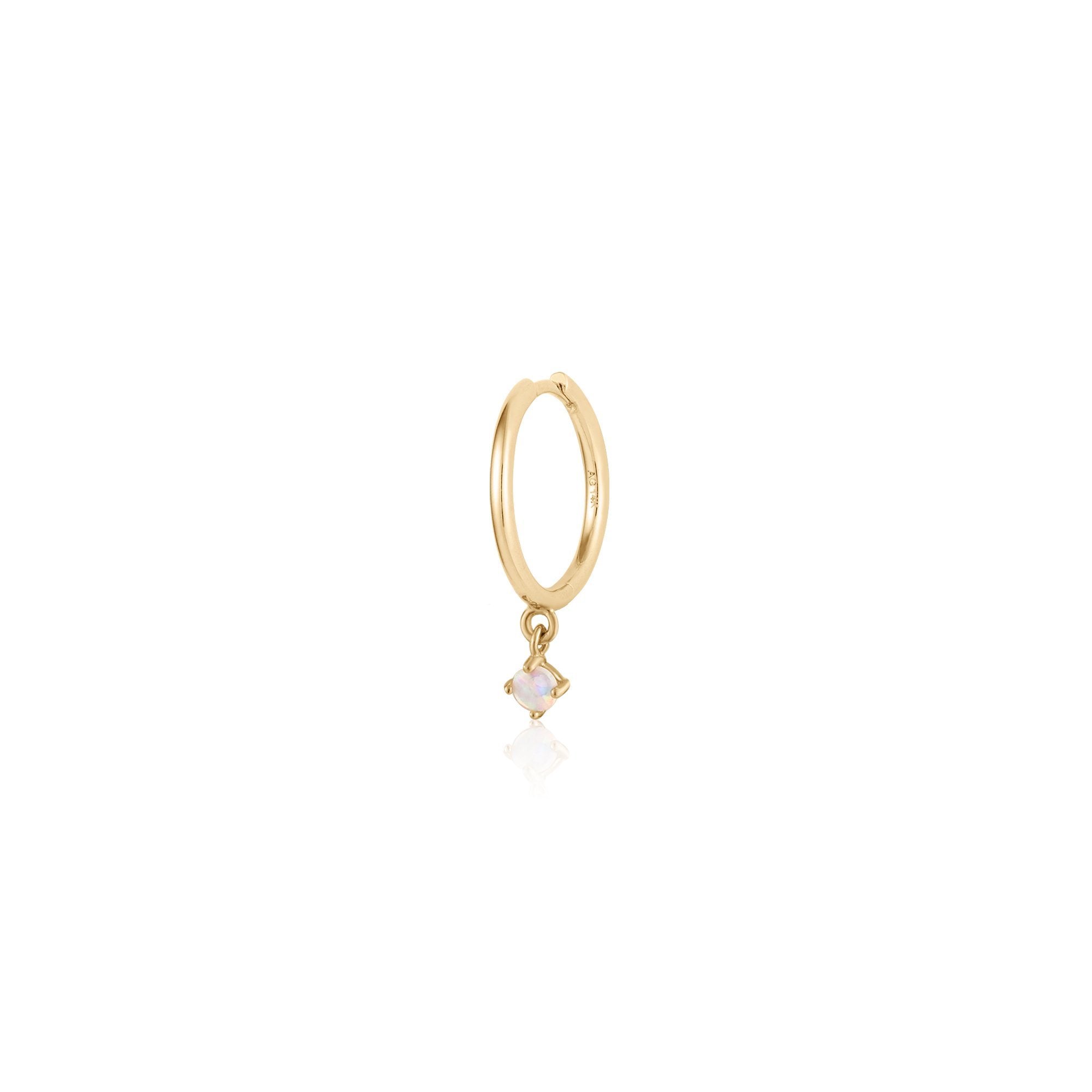 EZRA | Single Opal Hoop Hoops & Huggies AURELIE GI