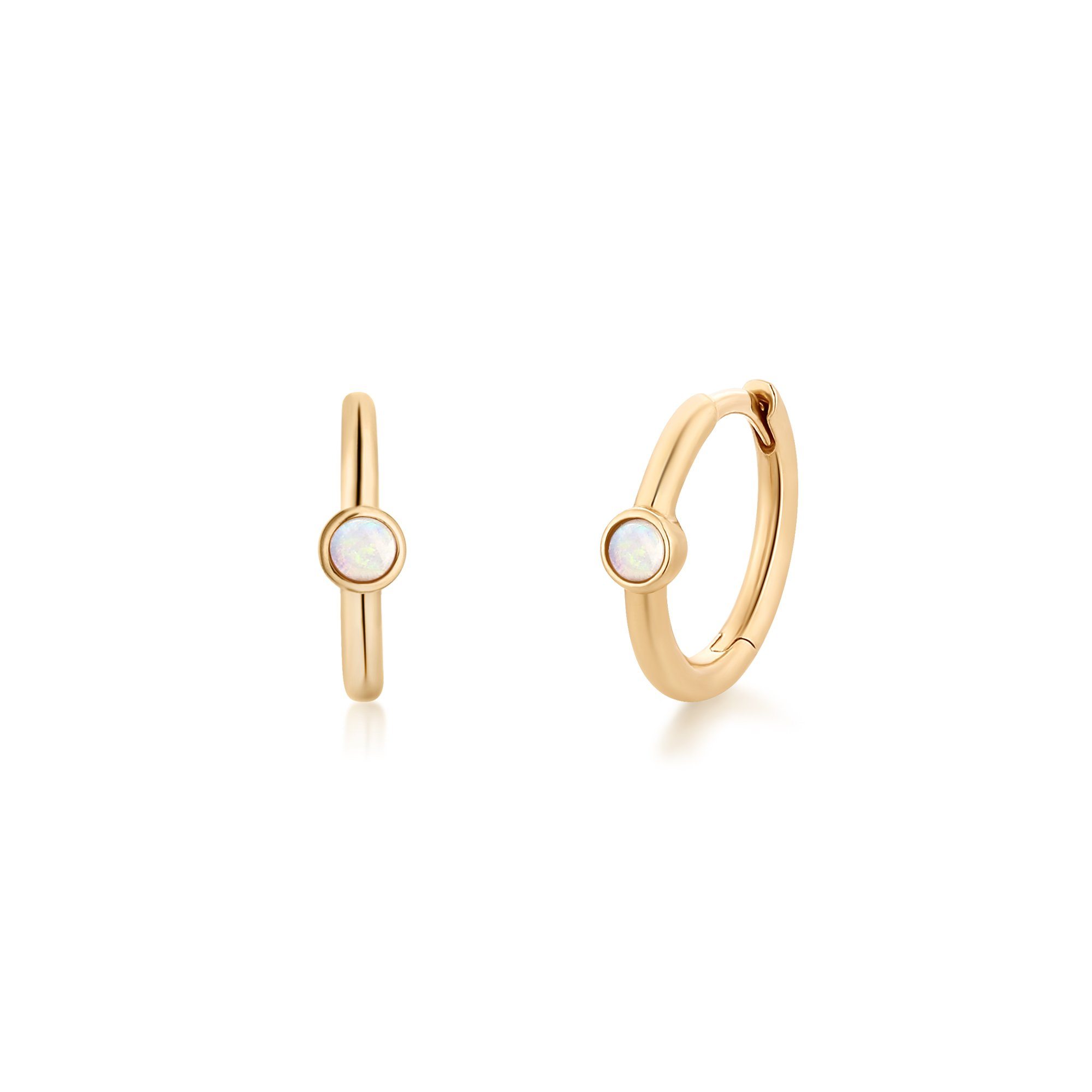 FORTUNA | Opal Huggie Hoops Hoops & Huggies AURELIE GI