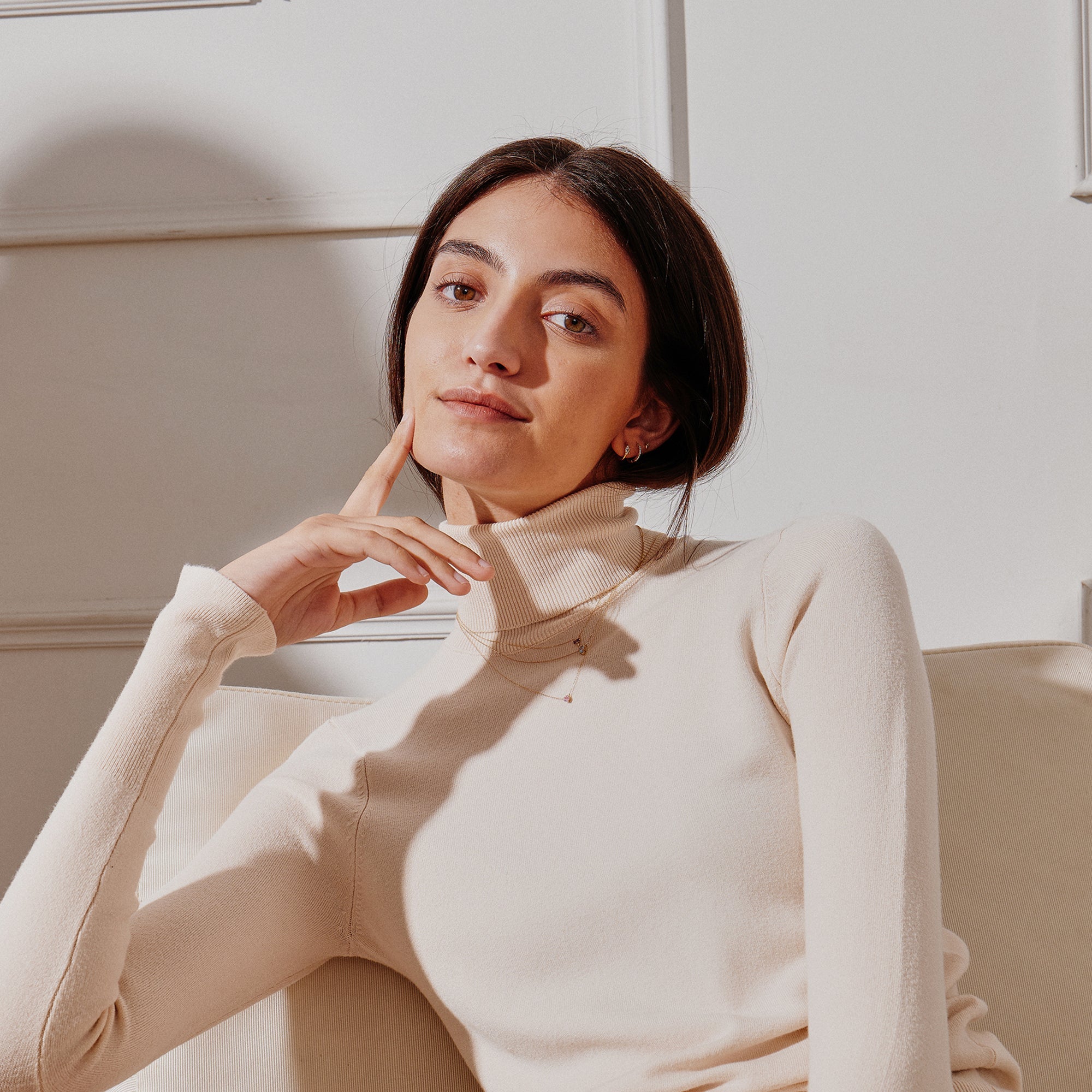 TIANA | Amethyst and Diamond Single Stud Earring Studs AURELIE GI