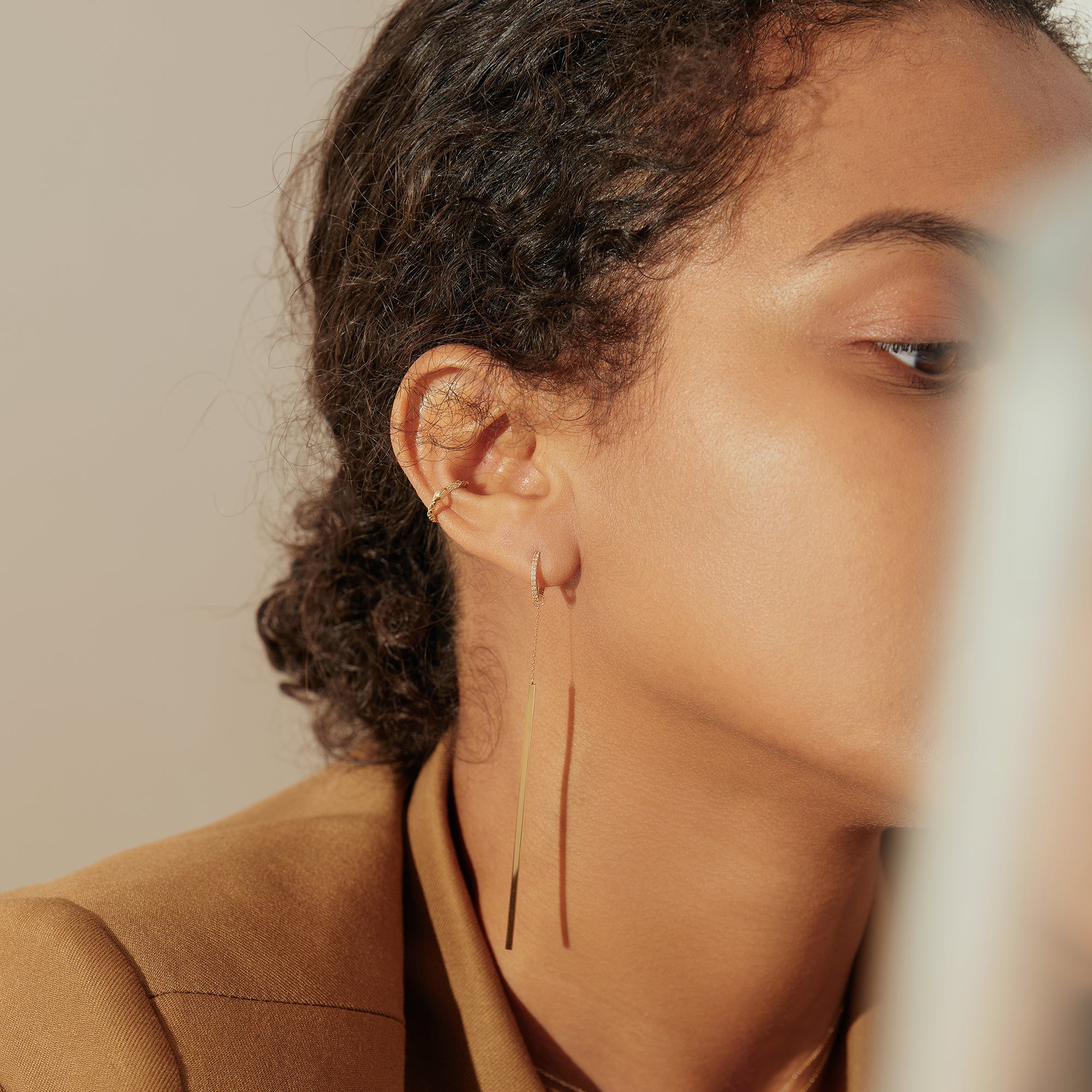 FIONA | Long Bar Earring Charm Earring Charms AURELIE GI
