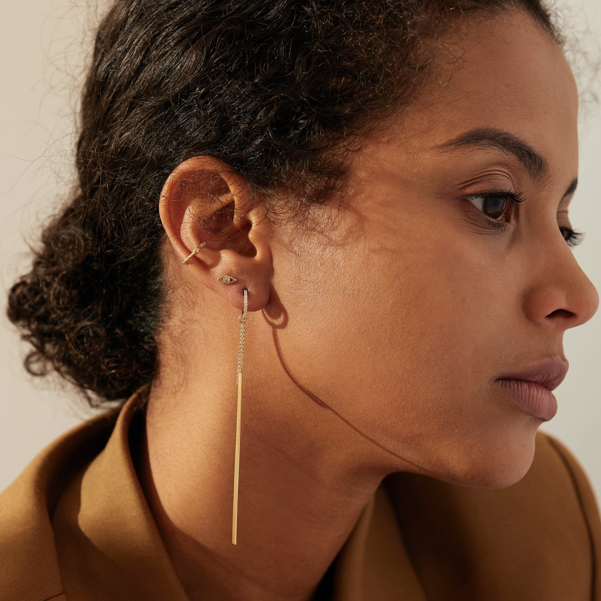 FIONA | Long Bar Earring Charm Earring Charms AURELIE GI
