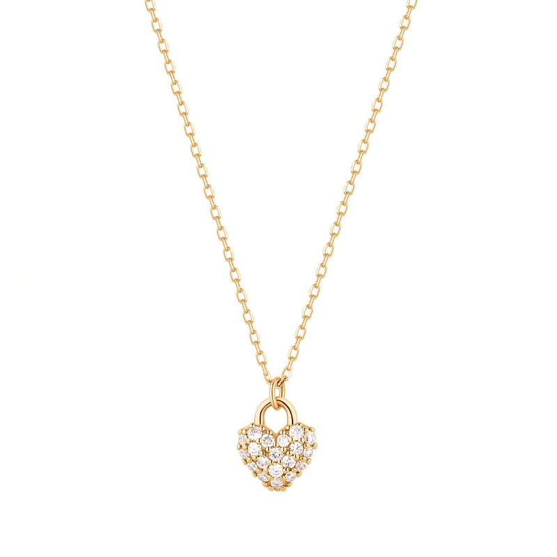 BELLA | Diamond Heart Pendant Necklaces AURELIE GI 
