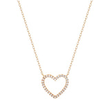 EMMA | Open Diamond Heart Necklace Necklaces AURELIE GI 