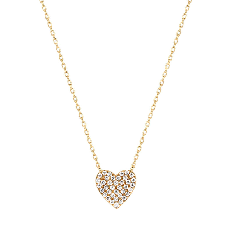 ELSIE | Diamond Pave Heart Necklace Necklaces AURELIE GI 