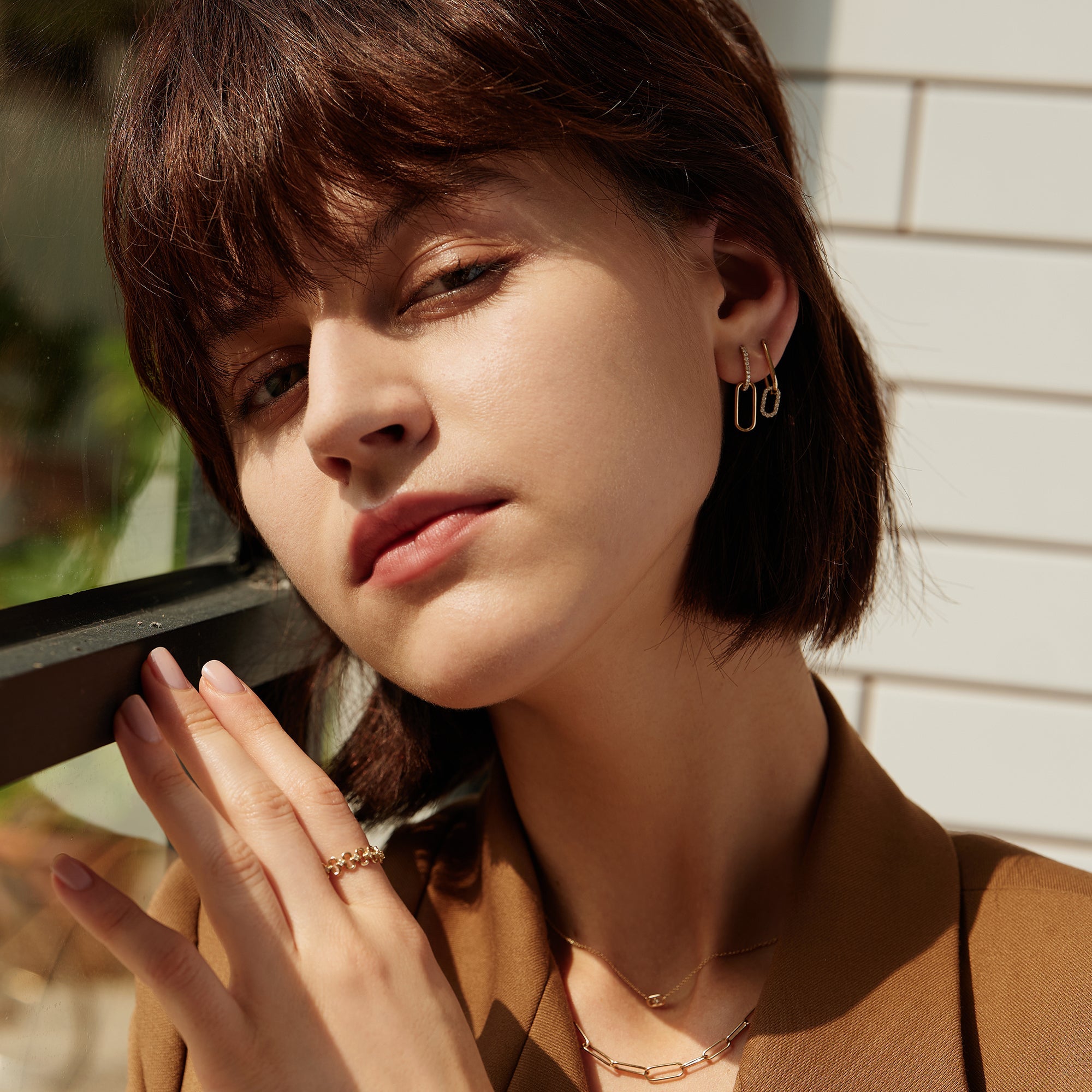 ANASTASIA | Diamond Paper Clip Stackable Ring Rings AURELIE GI