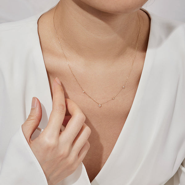 EDITH | White Sapphire Necklace Necklaces AURELIE GI 
