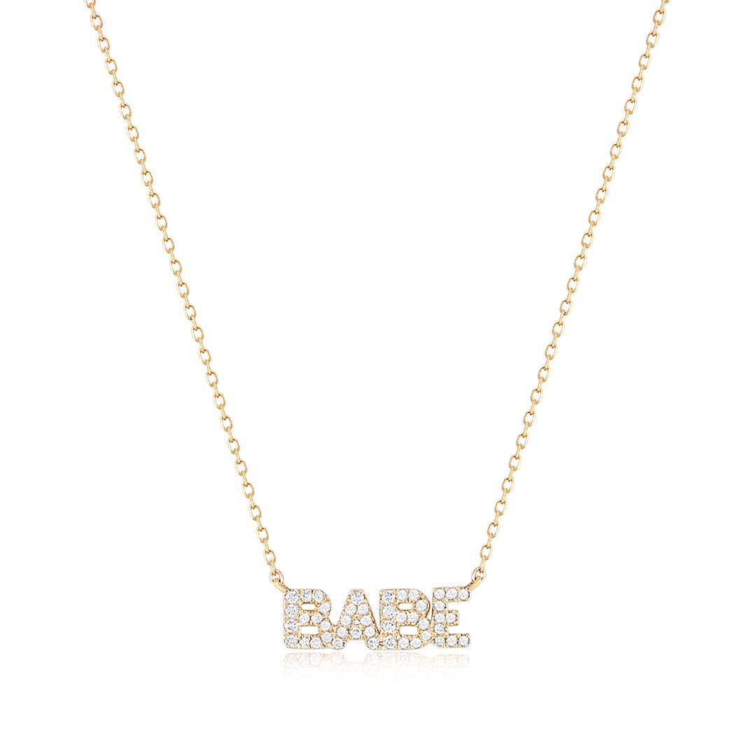 Babe| Diamond Necklace Necklaces AURELIE GI Yellow