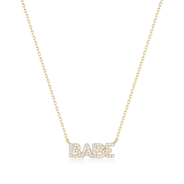 Babe| Diamond Necklace Necklaces AURELIE GI Yellow 