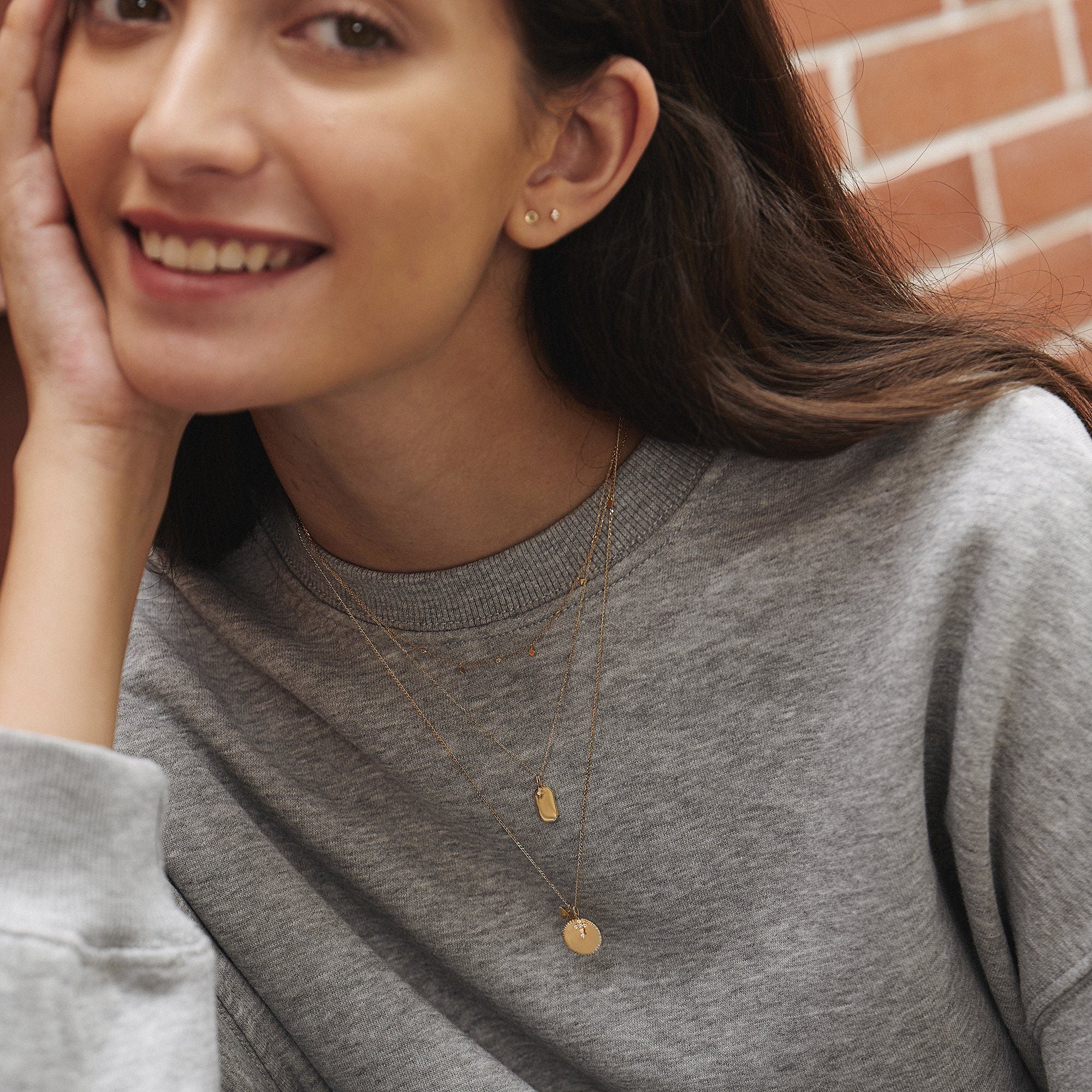 TWIRL | Diamond Rhombus Charm Necklace Charms AURELIE GI