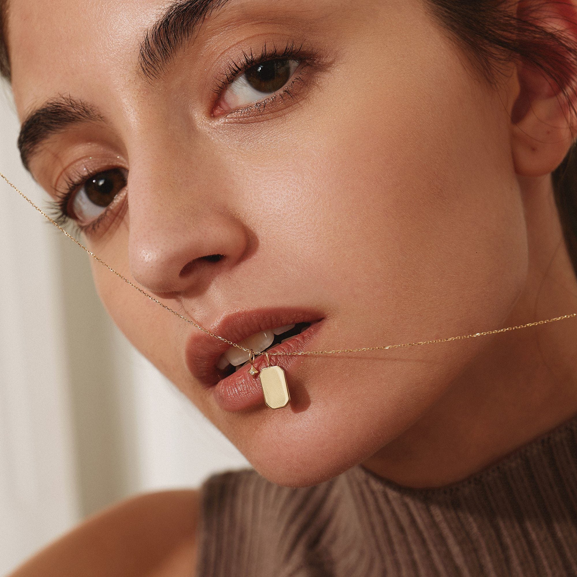 TWIRL | Diamond Rhombus Charm Necklace Charms AURELIE GI