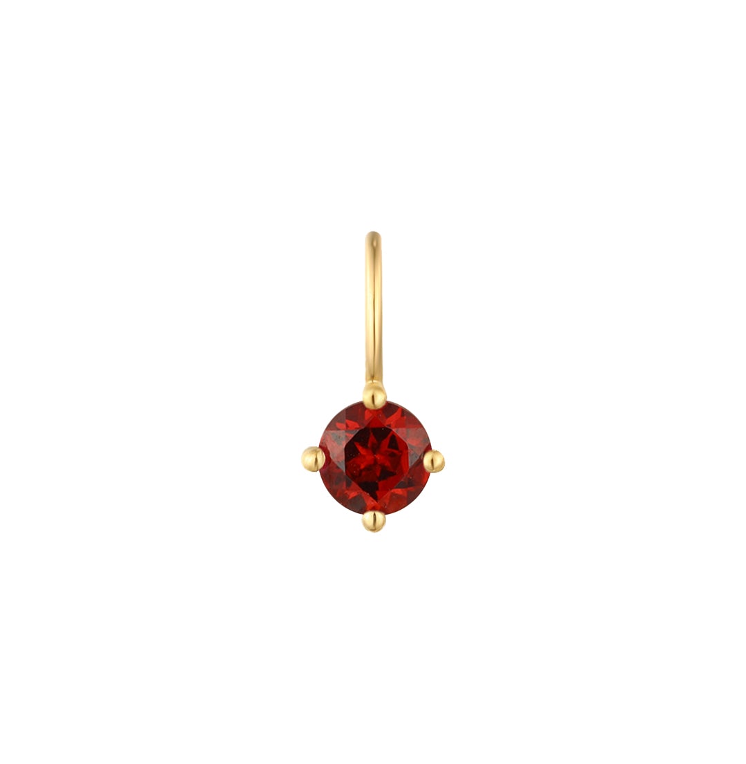 AURELIE GI JANUARY Garnet Necklace Charm Necklace Charms birthstone