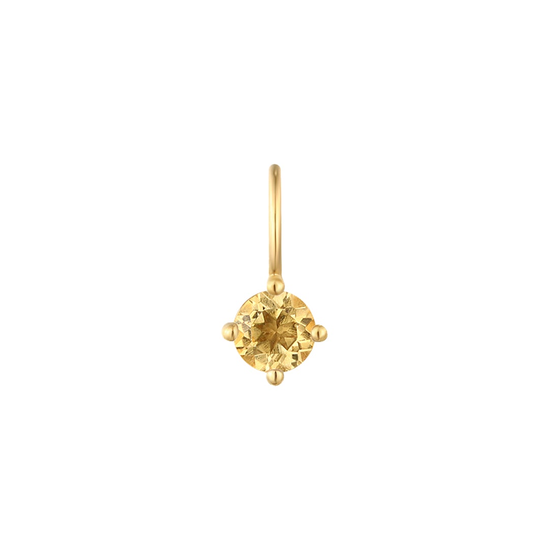 NOVEMBER | Citrine Necklace Charm Necklace Charms AURELIE GI