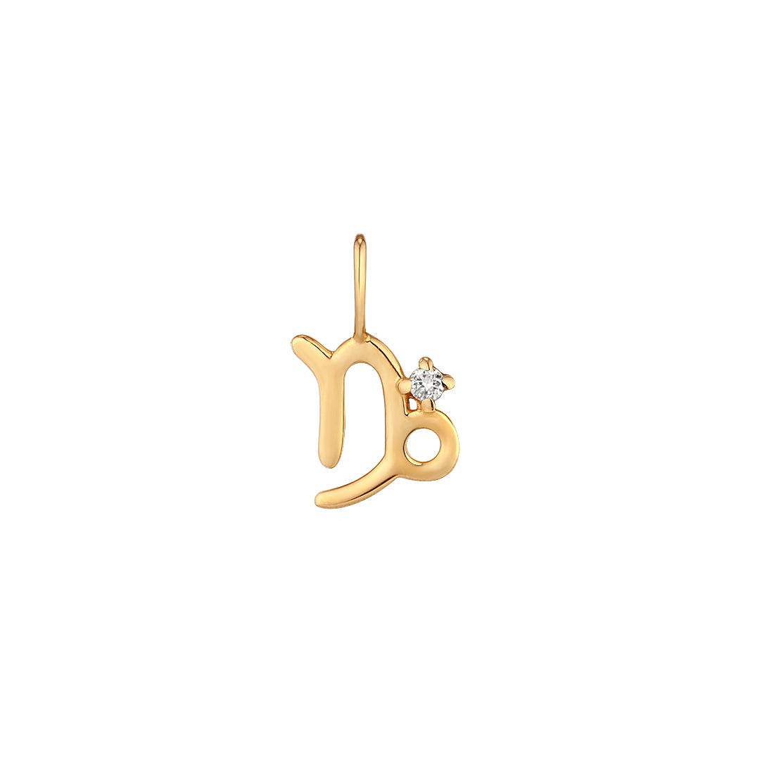 CAPRICORN | Zodiac Charm With Diamond Necklace Charms AURELIE GI