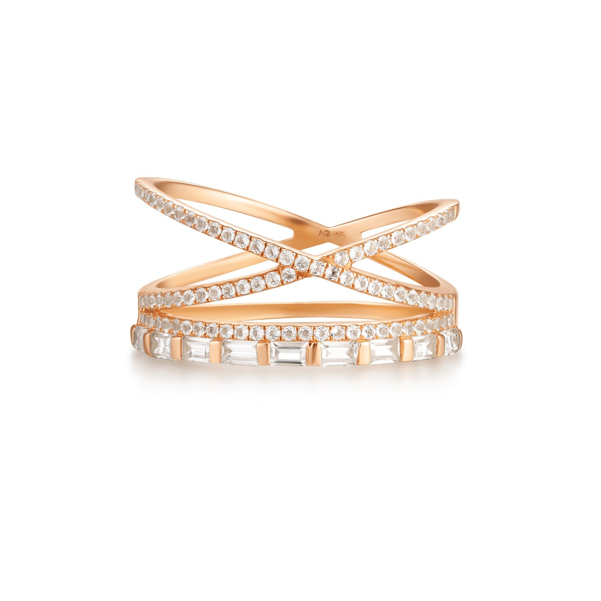 ALISA | Topaz Triple Ring Rings AURELIE GI