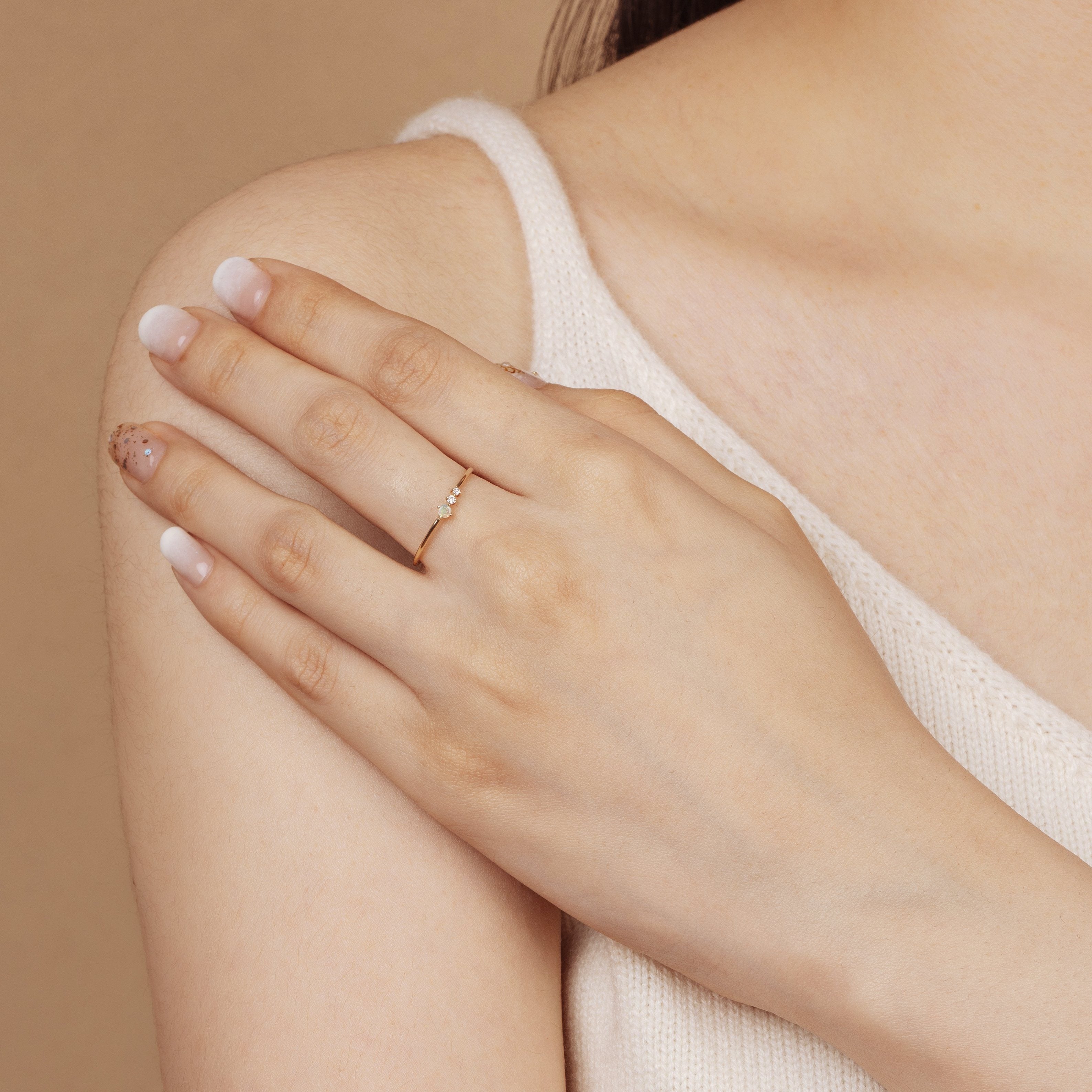 VERA | Diamond and Opal Ring Rings AURELIE GI