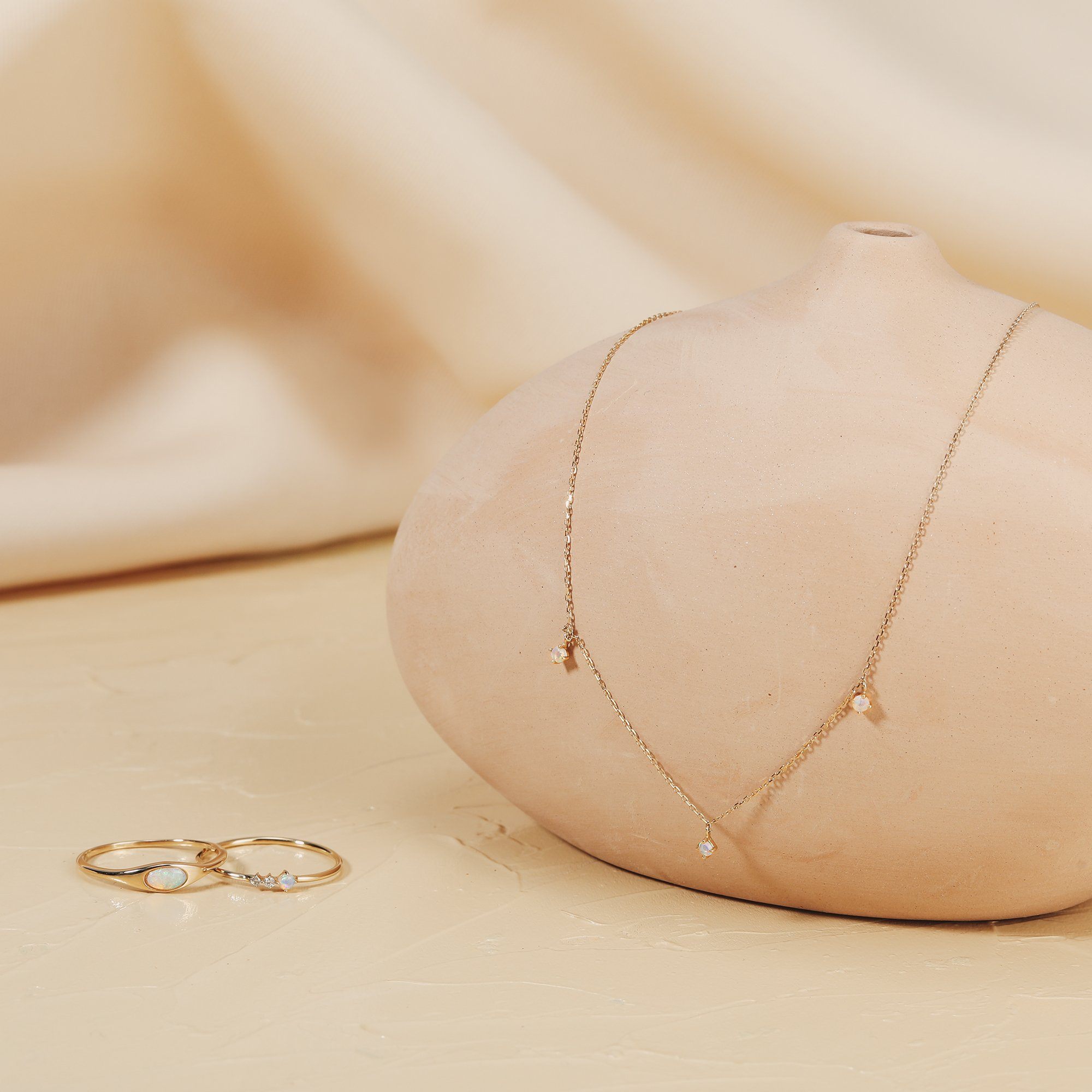 VERA | Diamond and Opal Ring Rings AURELIE GI