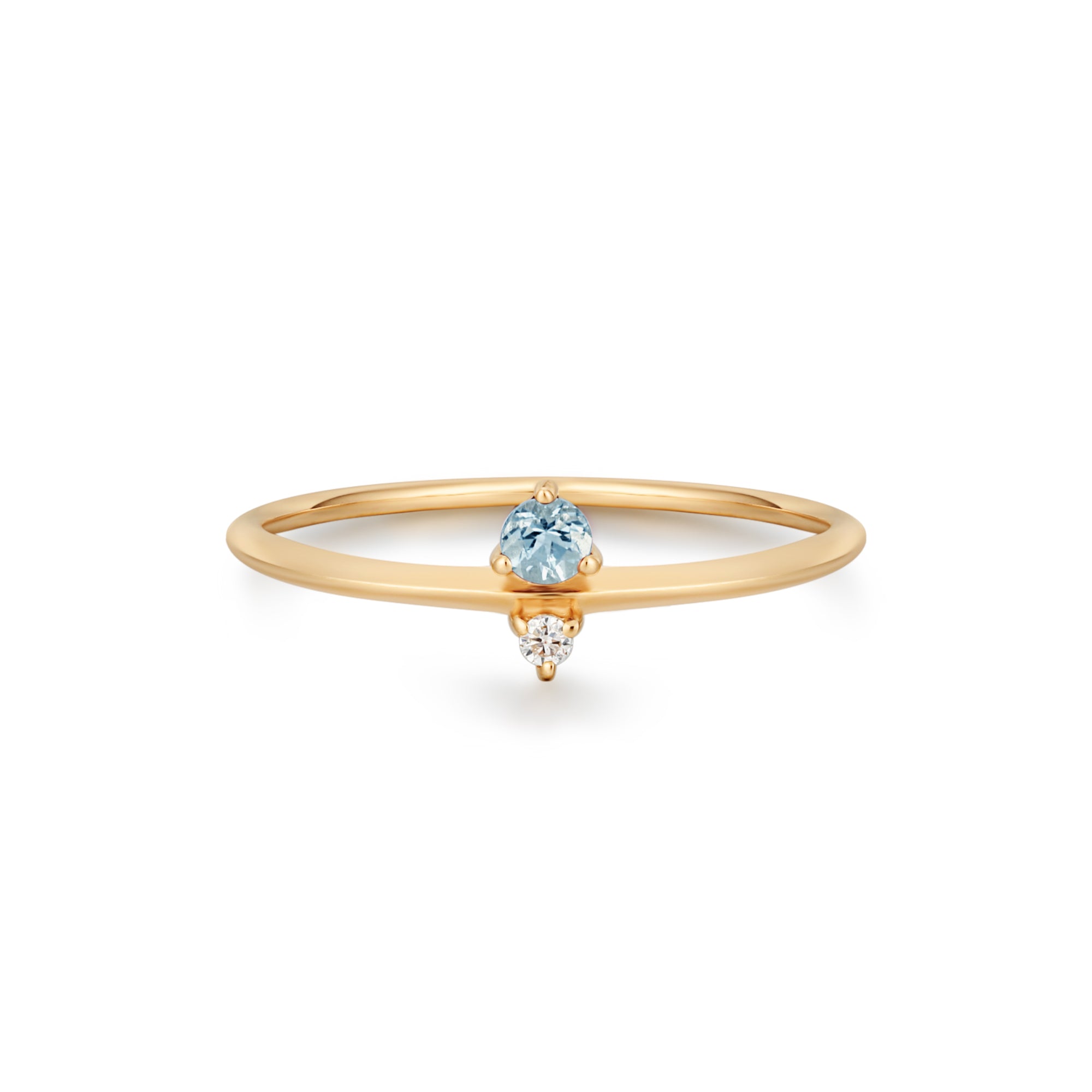 NADIA | Aquamarine and Diamond Ring Rings AURELIE GI