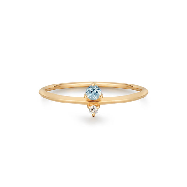NADIA | Aquamarine and Diamond Ring Rings AURELIE GI 