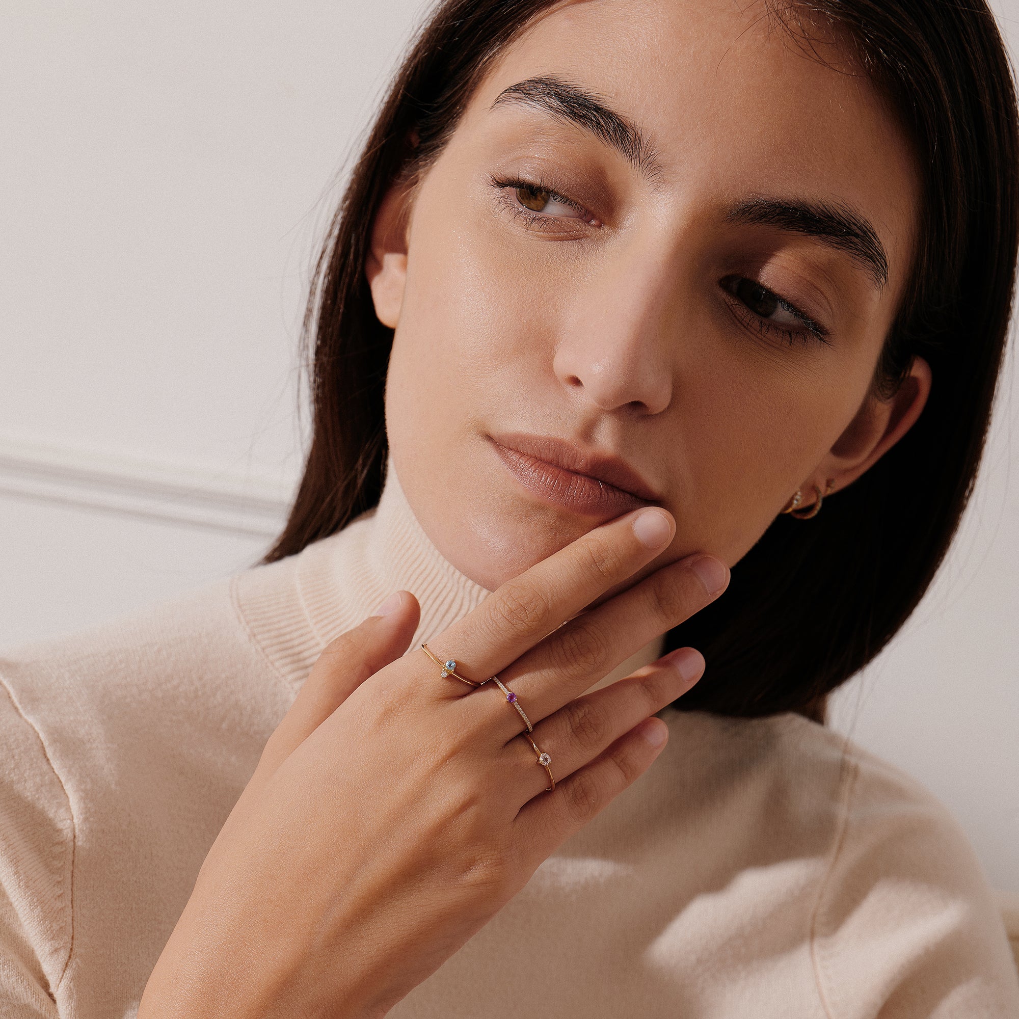 NADIA | Aquamarine and Diamond Ring Rings AURELIE GI