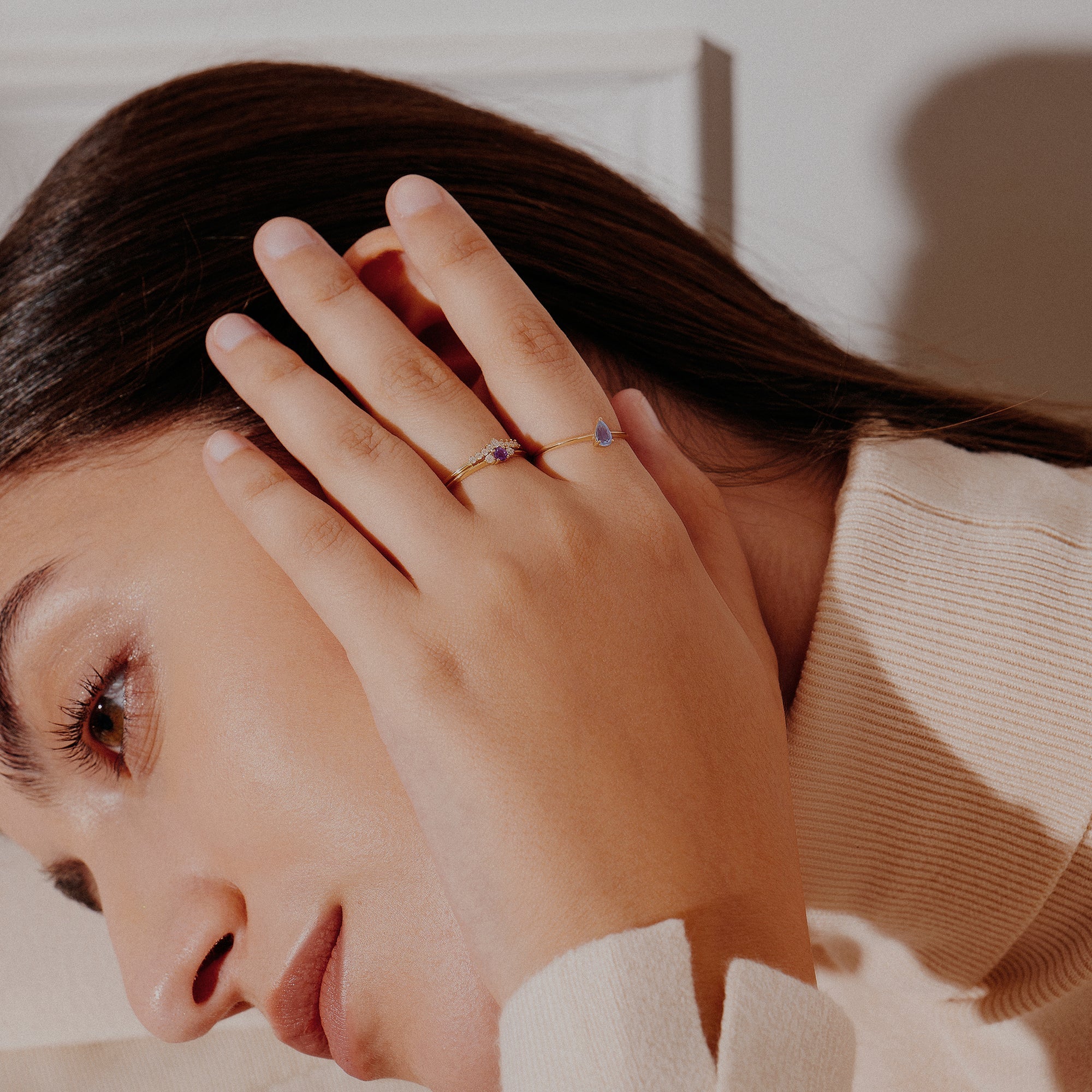 PERRY | Aquamarine Solitaire Ring Rings AURELIE GI