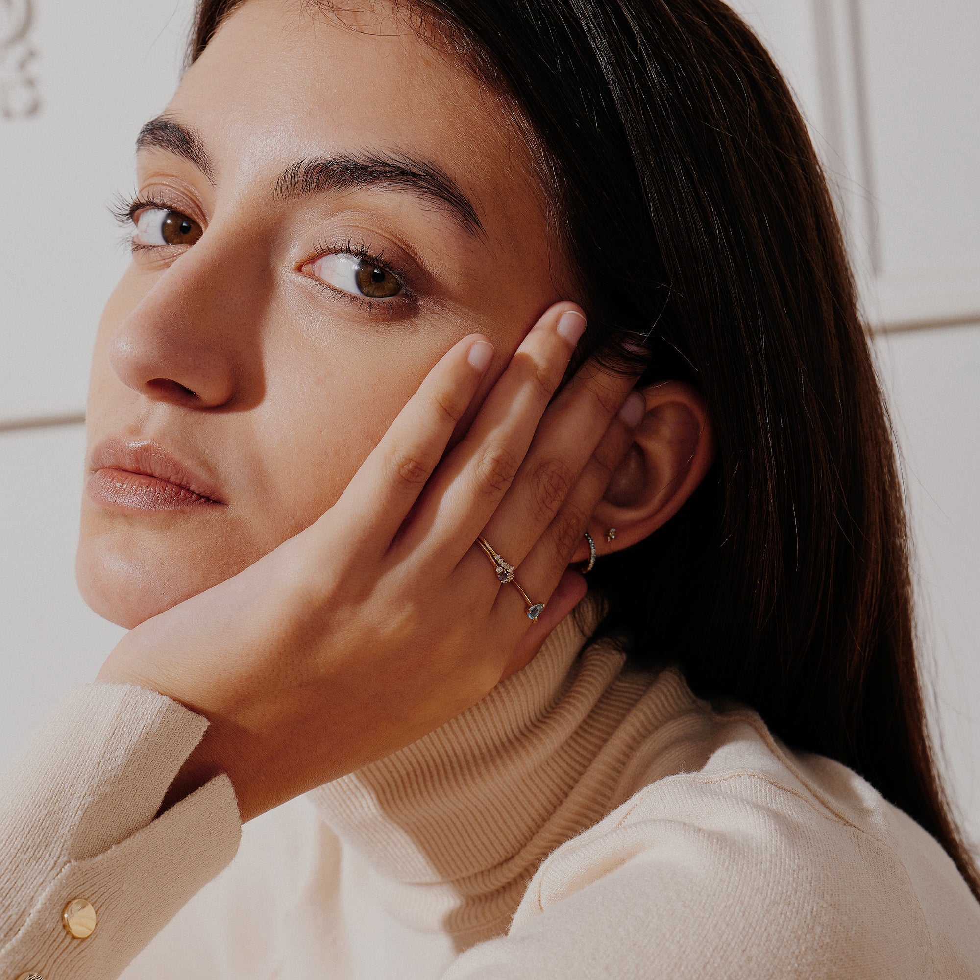 PERRY | Aquamarine Solitaire Ring Rings AURELIE GI