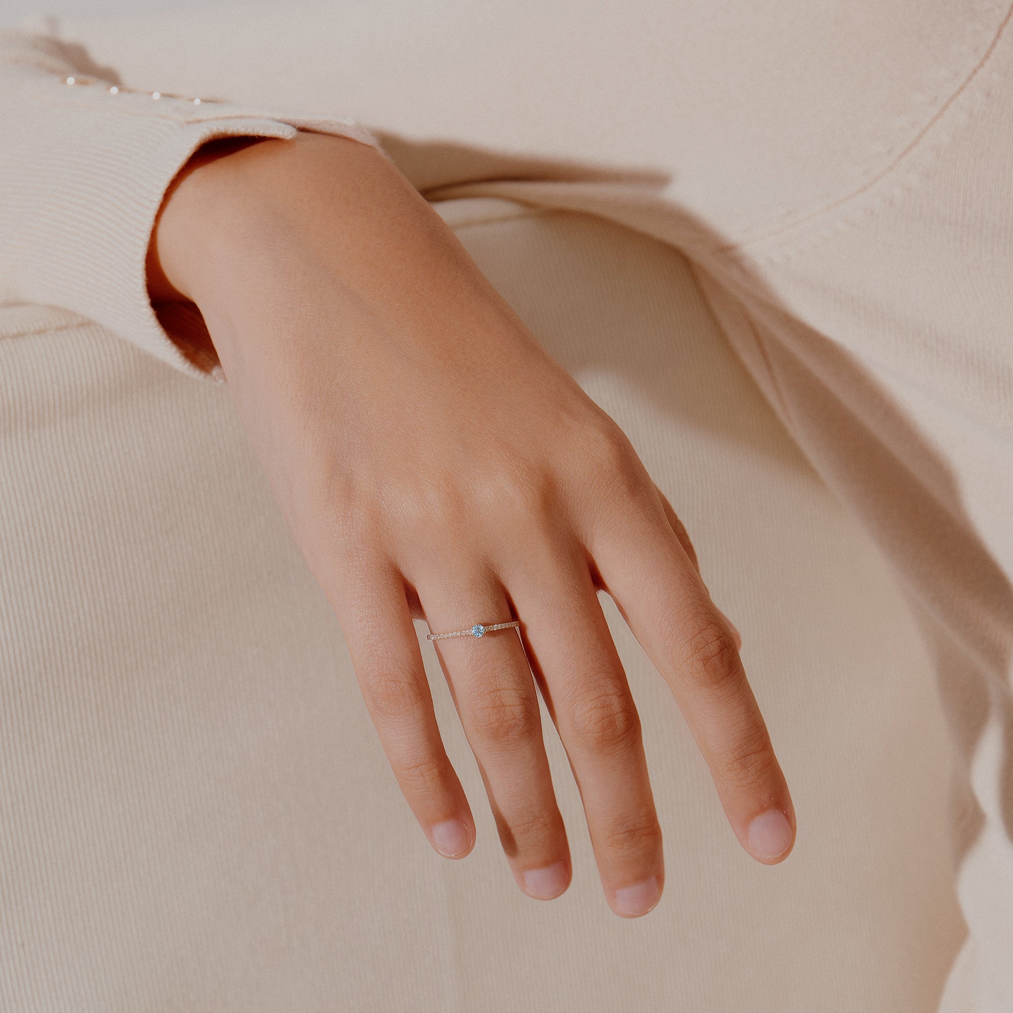 BLOSSOM | Morganite Solitaire Ring Rings AURELIE GI