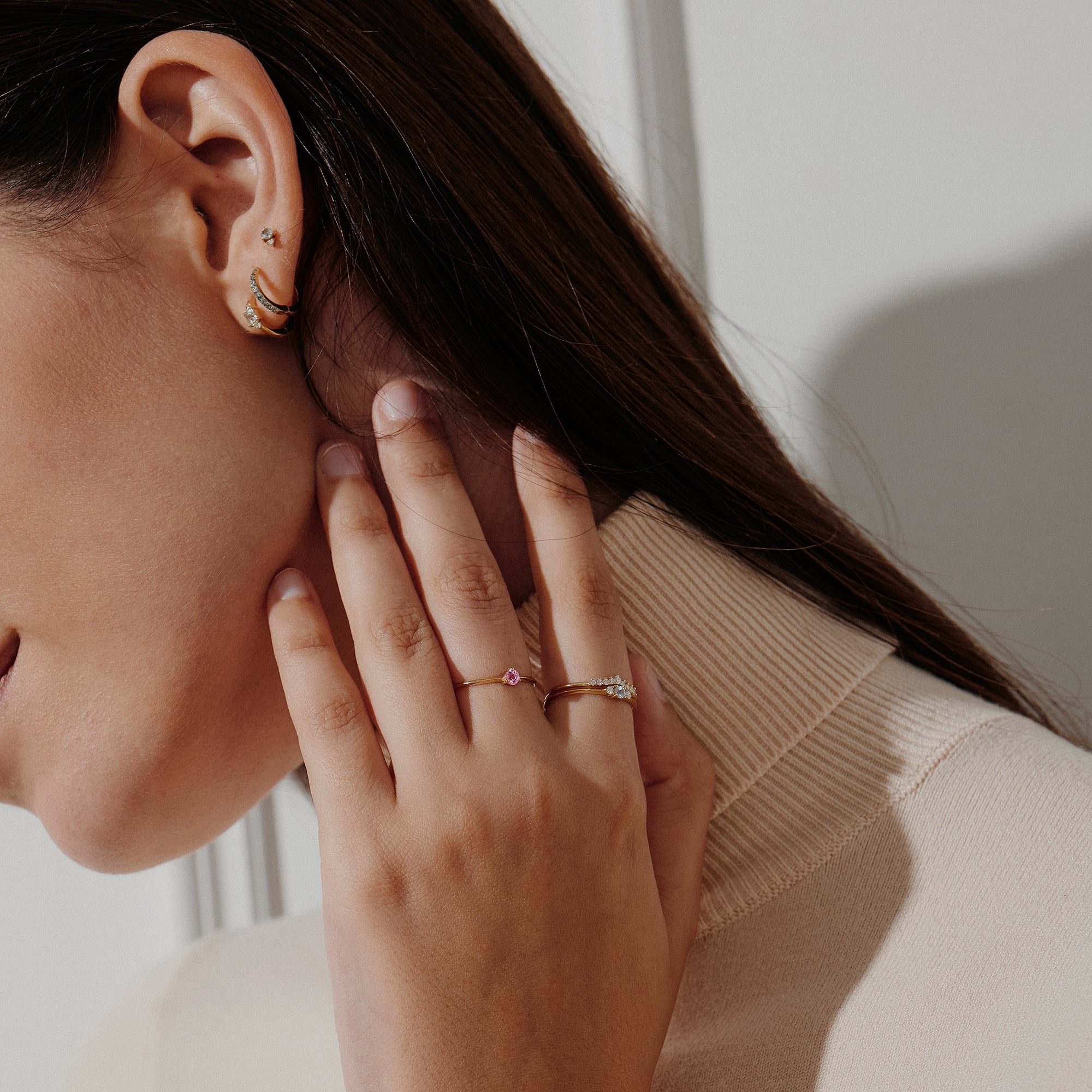 BLOSSOM | Morganite Solitaire Ring Rings AURELIE GI