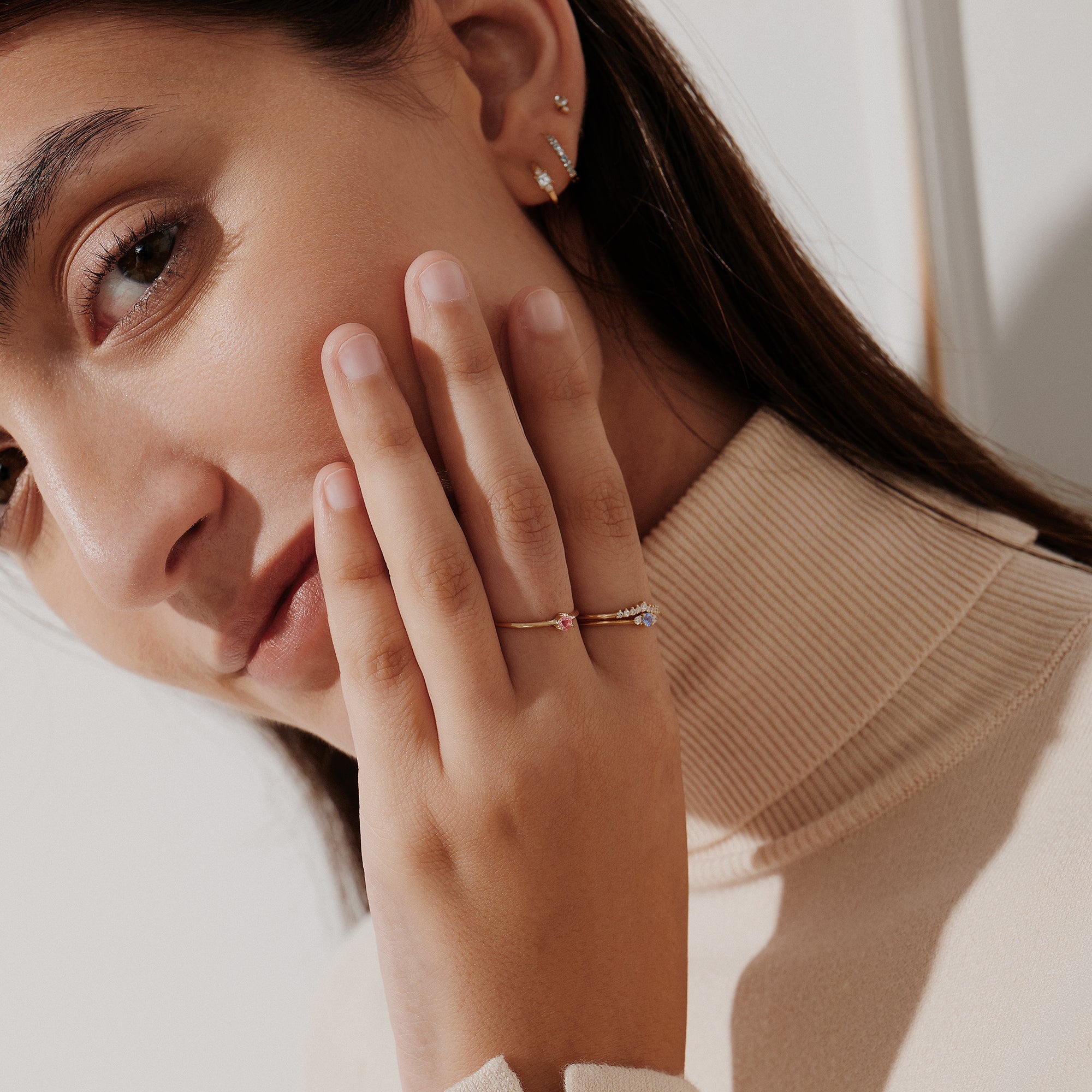 BLOSSOM | Morganite Solitaire Ring Rings AURELIE GI