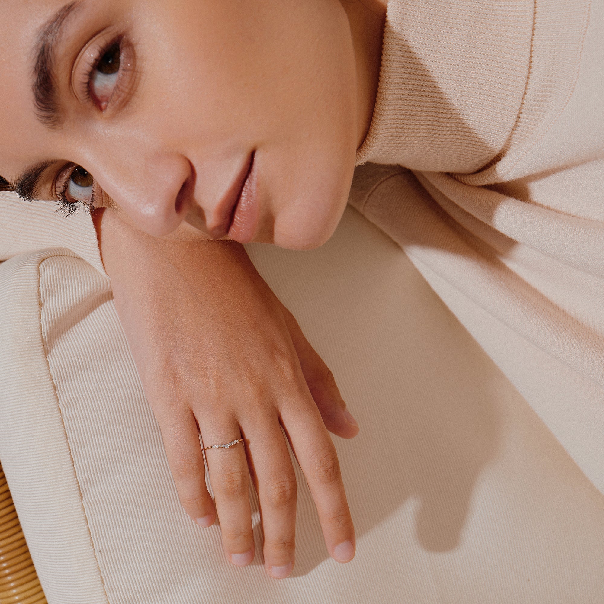 FROST | Curved Diamond Ring Rings AURELIE GI