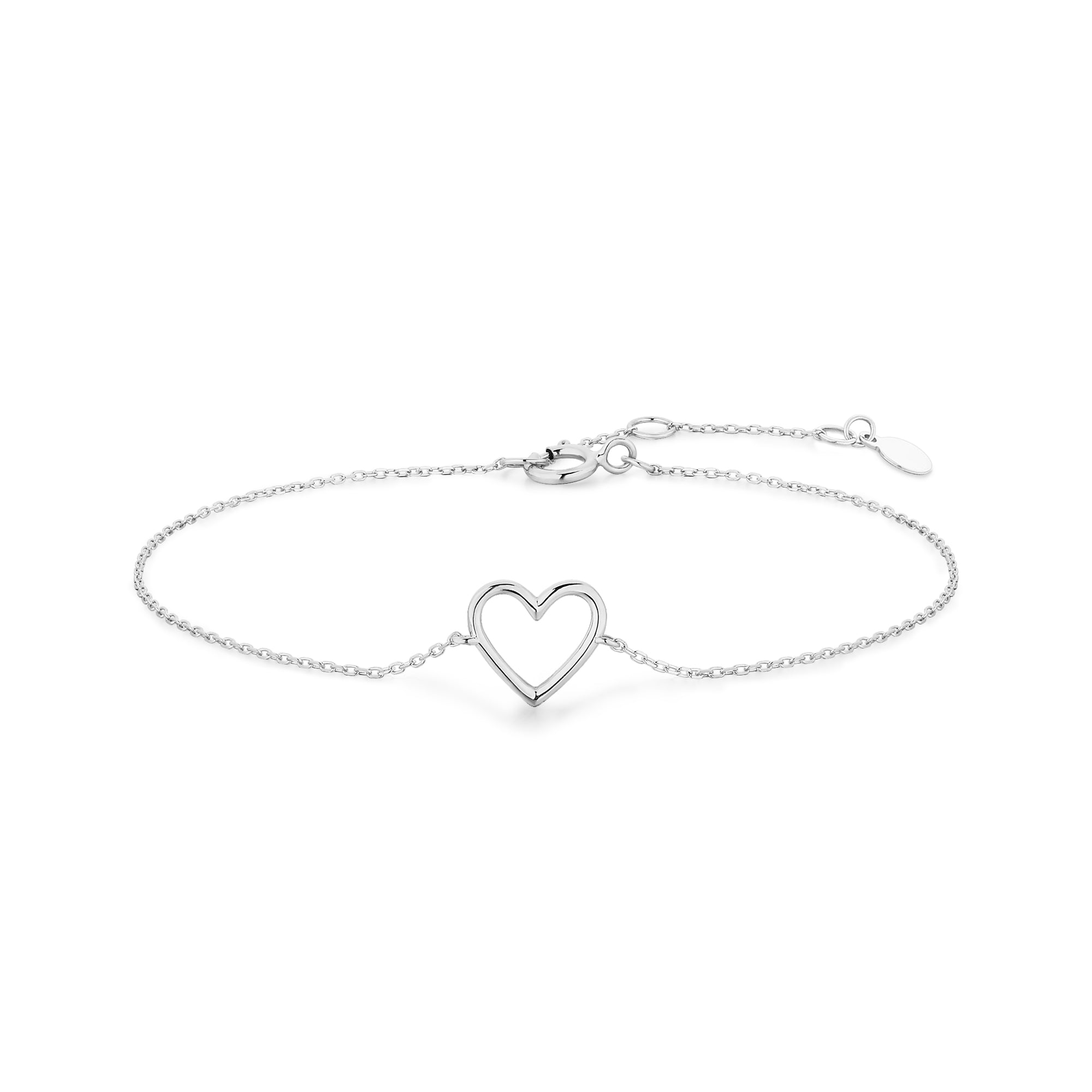JANE | Open Heart Bracelet Bracelets AURELIE GI White Gold