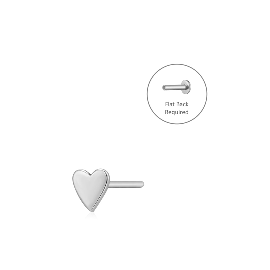 MINNIE | Heart Threadless Flatback Earring